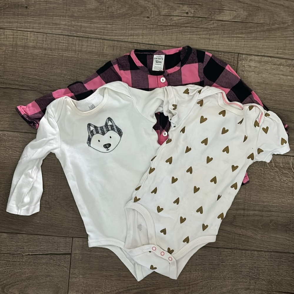 12 Months Baby Girl Bundle - Ser of 3 Pieces